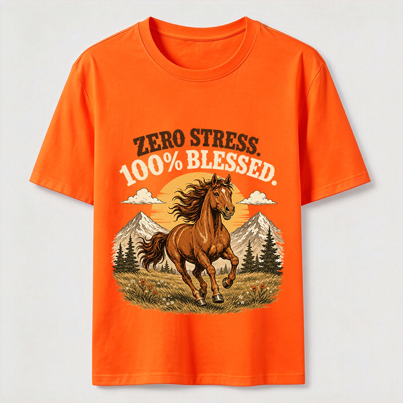 Zero Stress Blessed Horse Classic T-Shirt