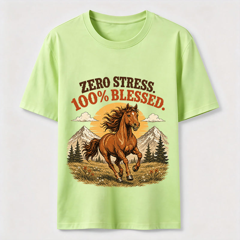 Zero Stress Blessed Horse Classic T-Shirt