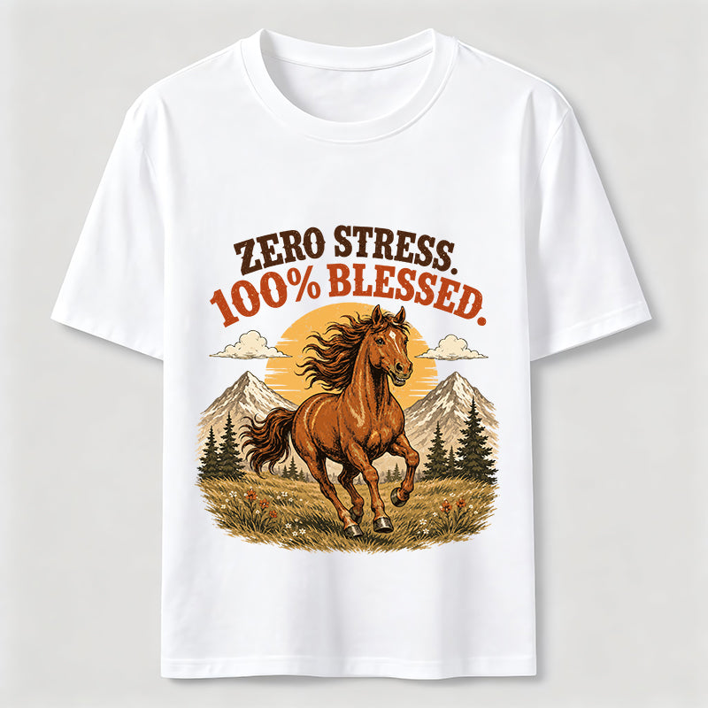 Zero Stress Blessed Horse Classic T-Shirt