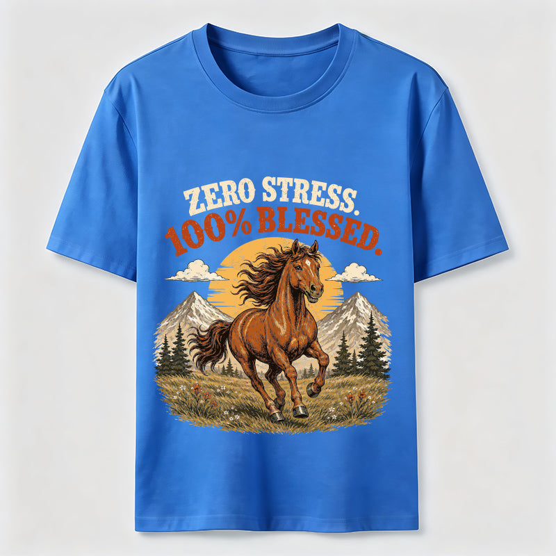 Zero Stress Blessed Horse Classic T-Shirt