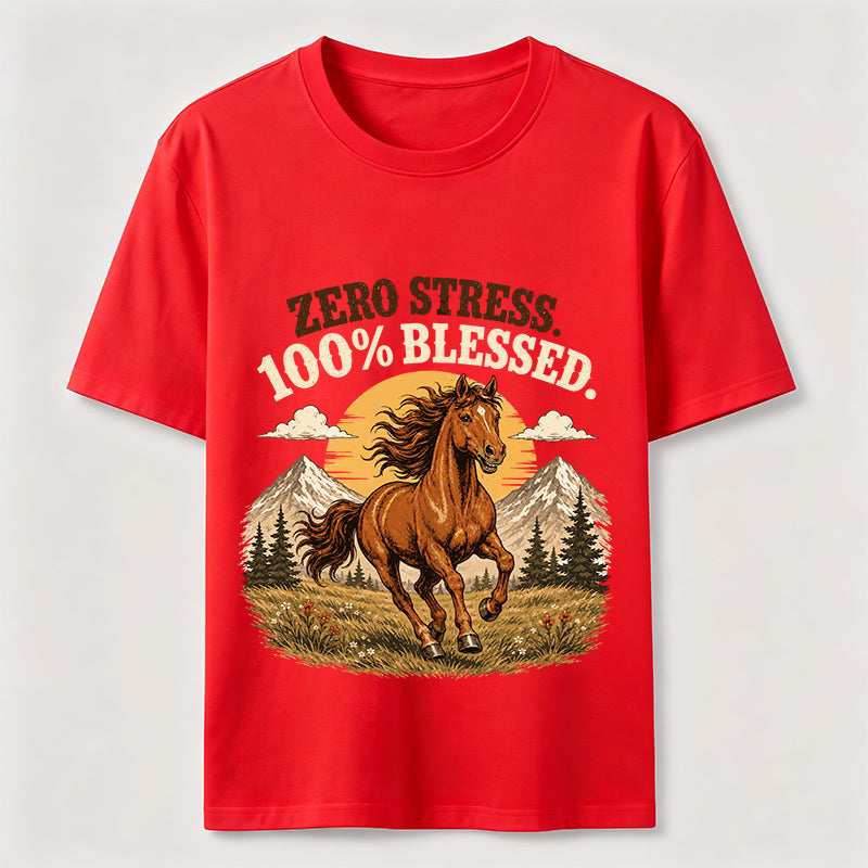 Zero Stress Blessed Horse Classic T-Shirt