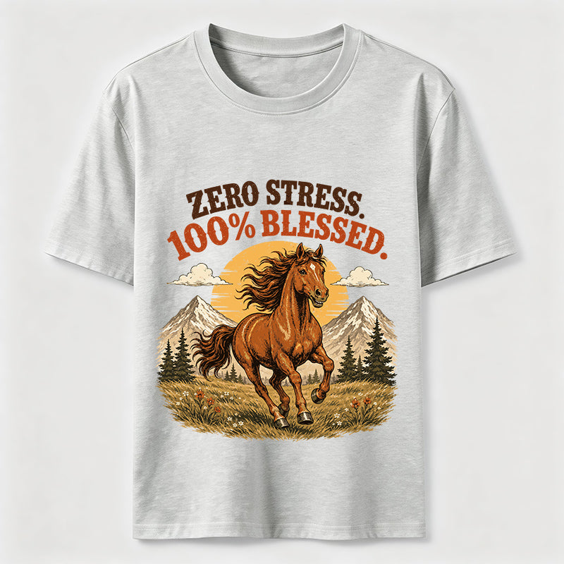 Zero Stress Blessed Horse Classic T-Shirt
