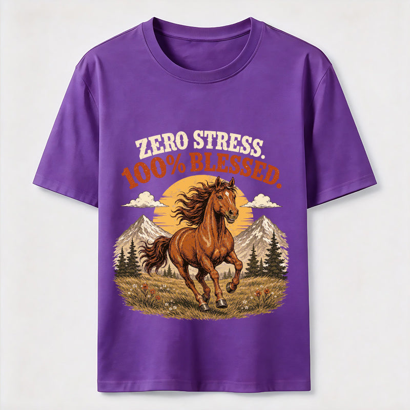 Zero Stress Blessed Horse Classic T-Shirt