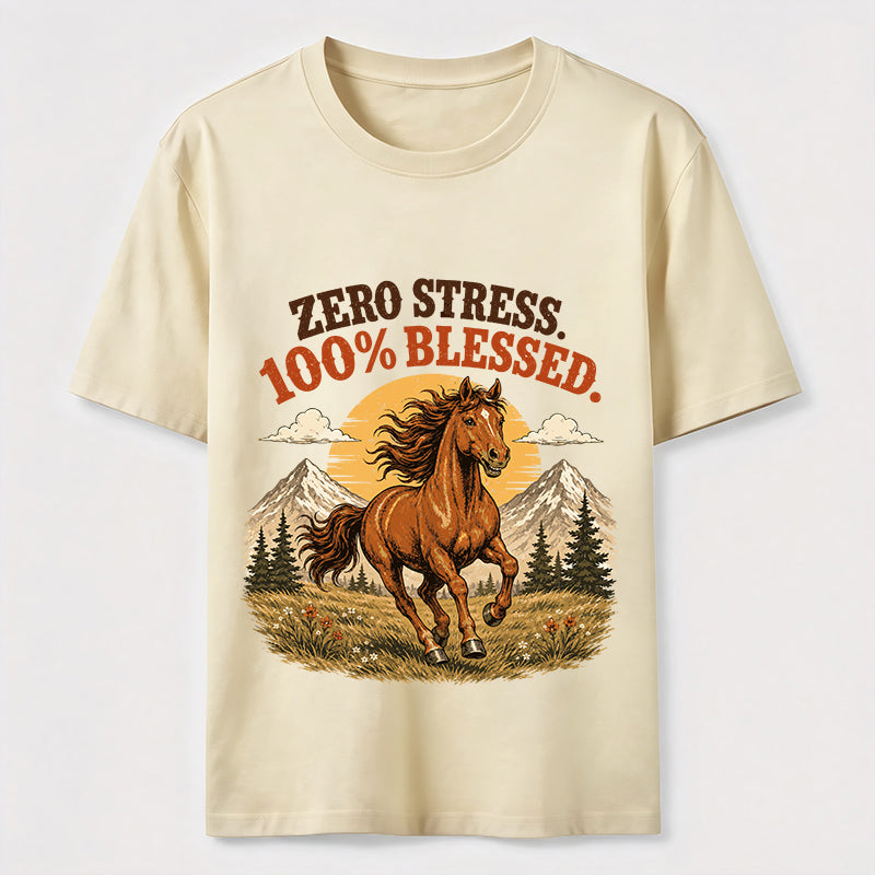 Zero Stress Blessed Horse Classic T-Shirt