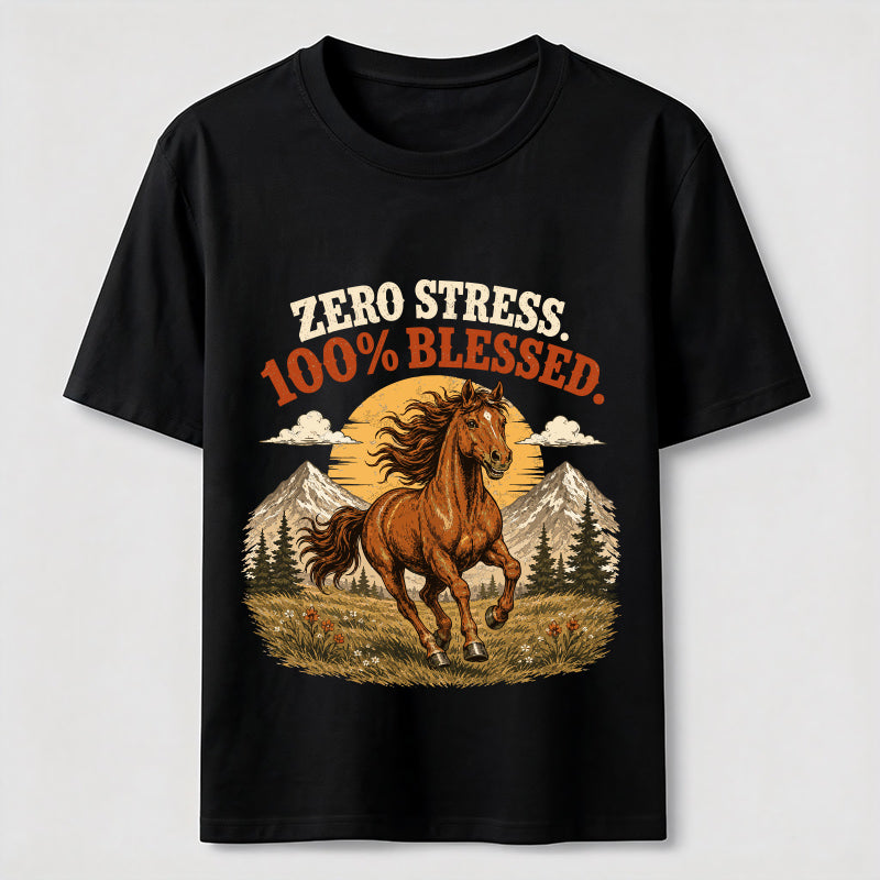 Zero Stress Blessed Horse Classic T-Shirt
