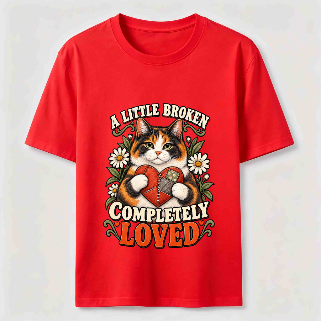 A Little Broken Completely Loved Cat Classic T-Shirt