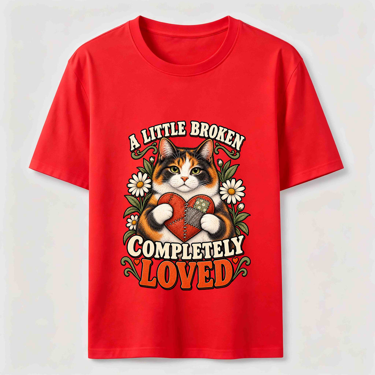 A Little Broken Completely Loved Cat Classic T-Shirt