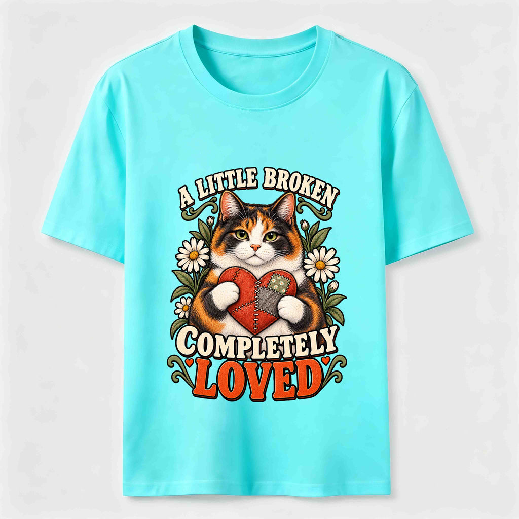 A Little Broken Completely Loved Cat Classic T-Shirt
