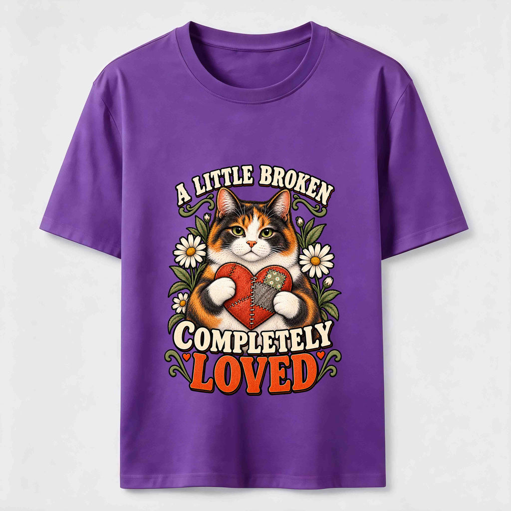 A Little Broken Completely Loved Cat Classic T-Shirt