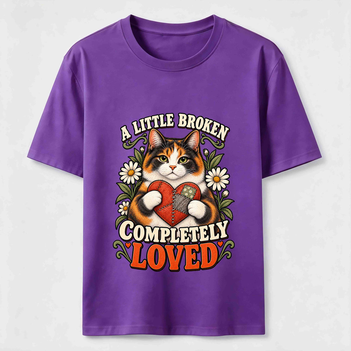 A Little Broken Completely Loved Cat Classic T-Shirt