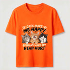 Cats Makes Me Happy  Classic T-Shirt