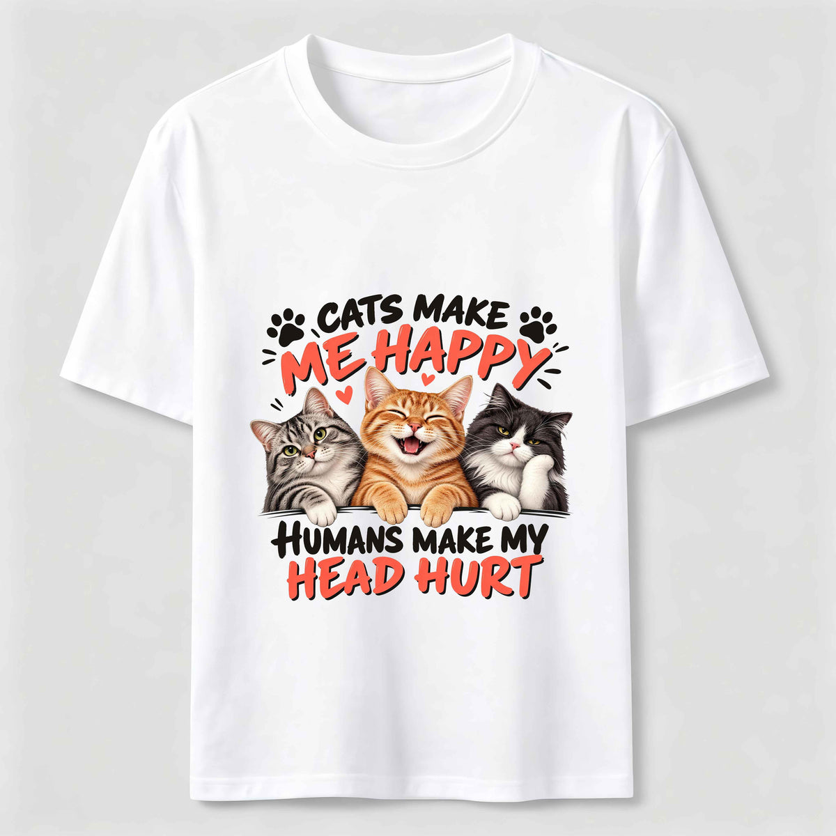 Cats Makes Me Happy  Classic T-Shirt