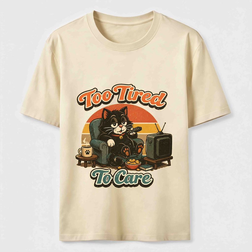 Too Tired to Care Cat Classic T-Shirt