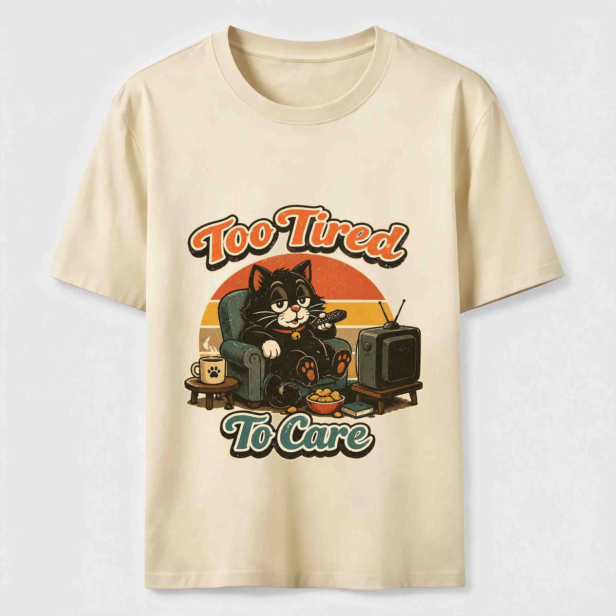 Too Tired to Care Cat Classic T-Shirt