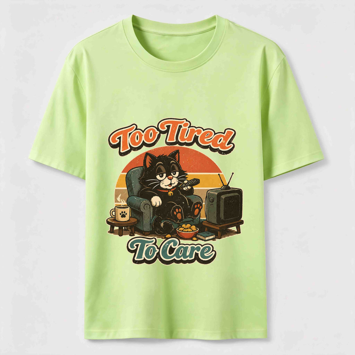 Too Tired to Care Cat Classic T-Shirt