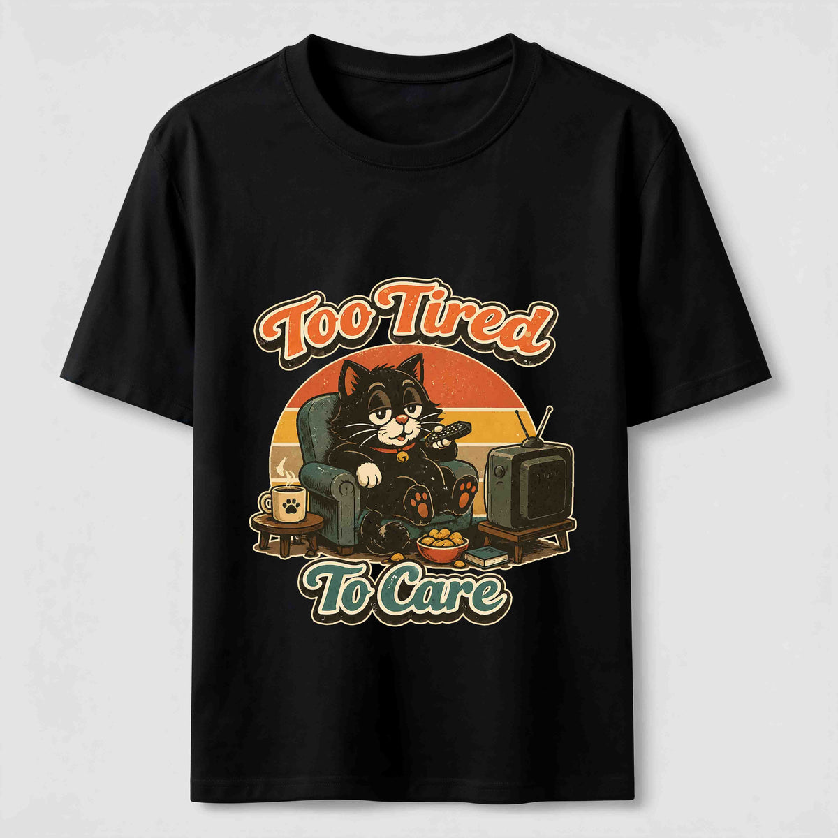 Too Tired to Care Cat Classic T-Shirt