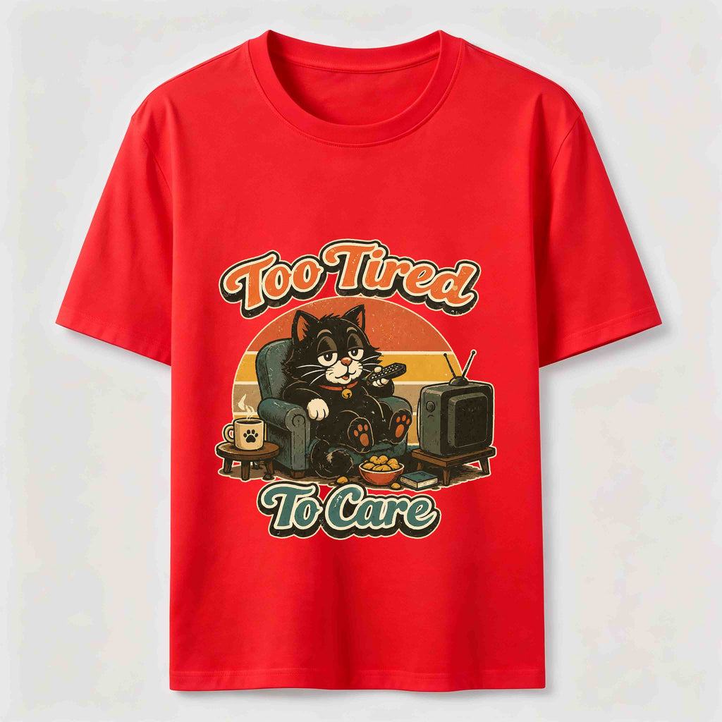 Too Tired to Care Cat Classic T-Shirt