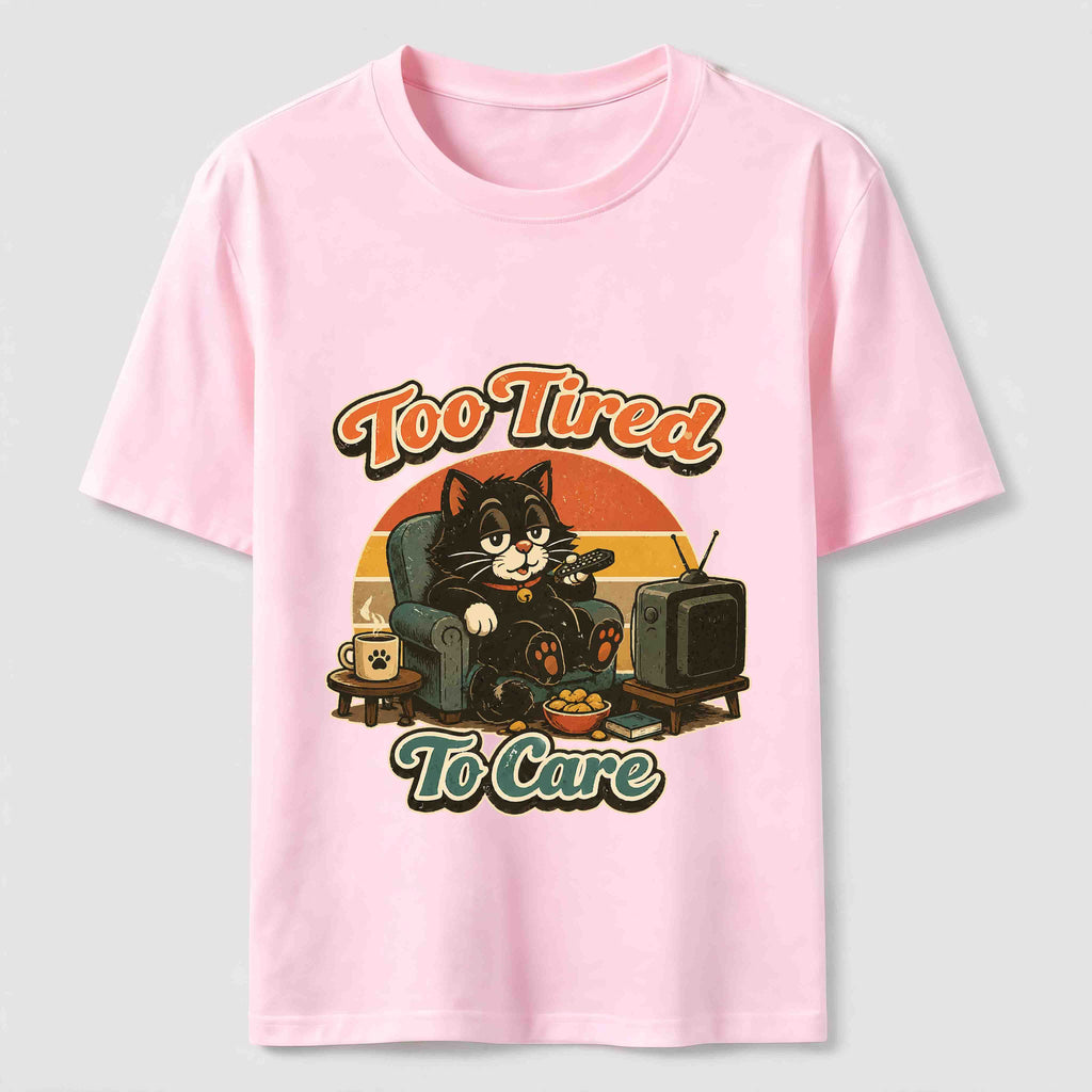 Too Tired to Care Cat Classic T-Shirt