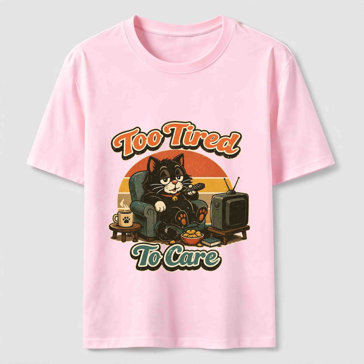 Too Tired to Care Cat Classic T-Shirt