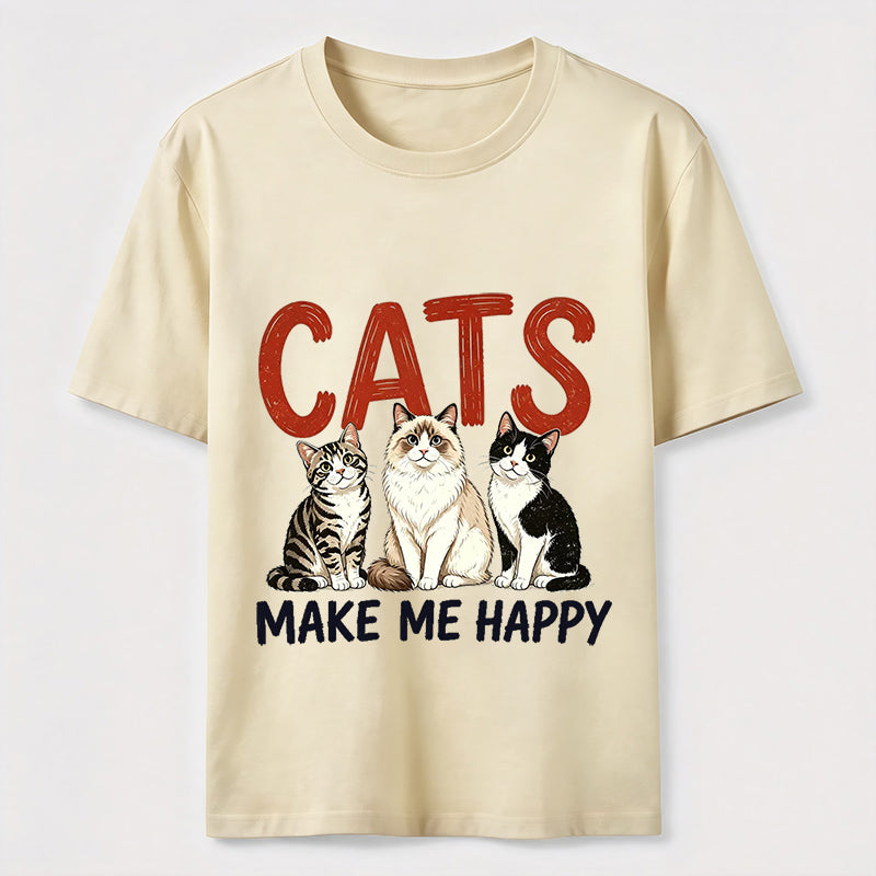 Cats Make Me Happy Classic T-Shirt
