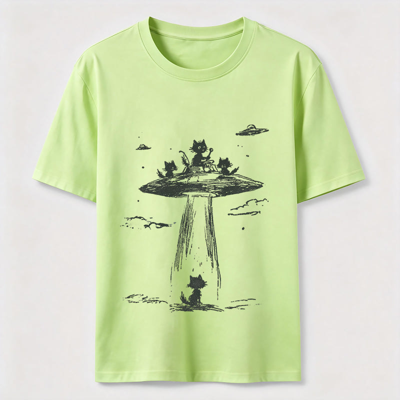 Alien Abduction Cat Classic T-Shirt