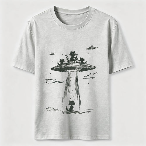 Alien Abduction Cat Classic T-Shirt