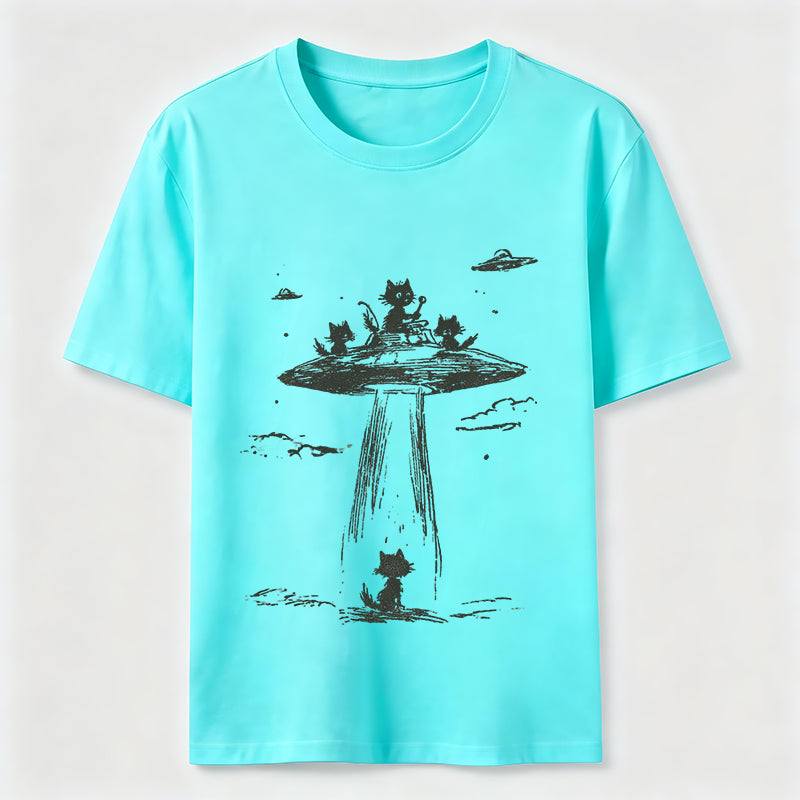 Alien Abduction Cat Classic T-Shirt