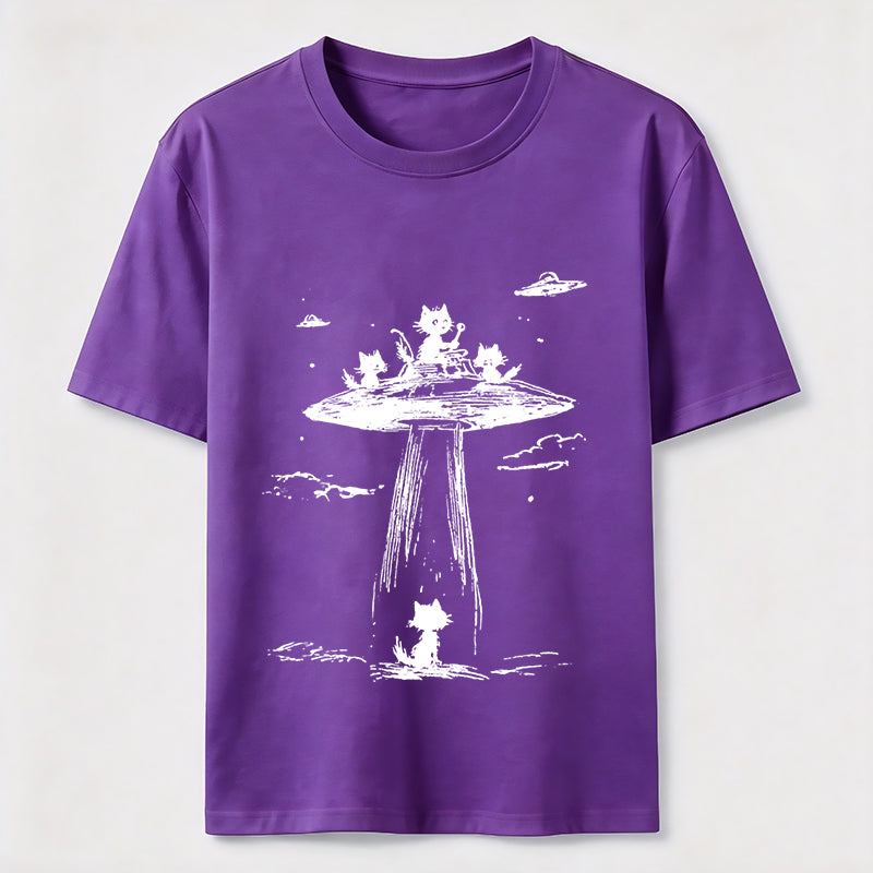 Alien Abduction Cat Classic T-Shirt