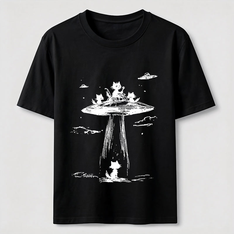 Alien Abduction Cat Classic T-Shirt