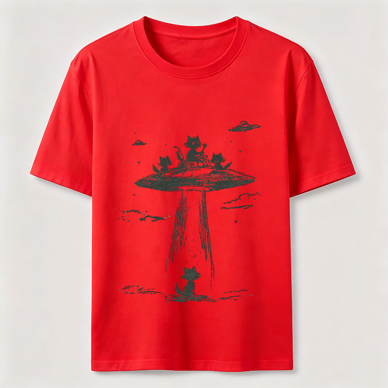 Alien Abduction Cat Classic T-Shirt