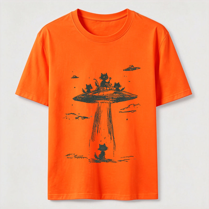 Alien Abduction Cat Classic T-Shirt