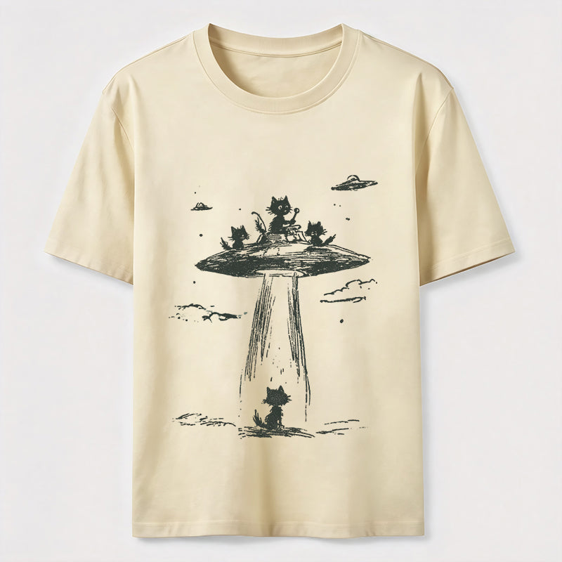 Alien Abduction Cat Classic T-Shirt
