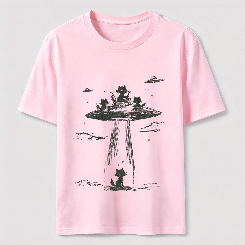Alien Abduction Cat Classic T-Shirt
