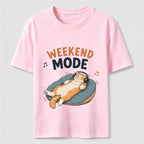 Weekend Mode Cat Classic T-Shirt