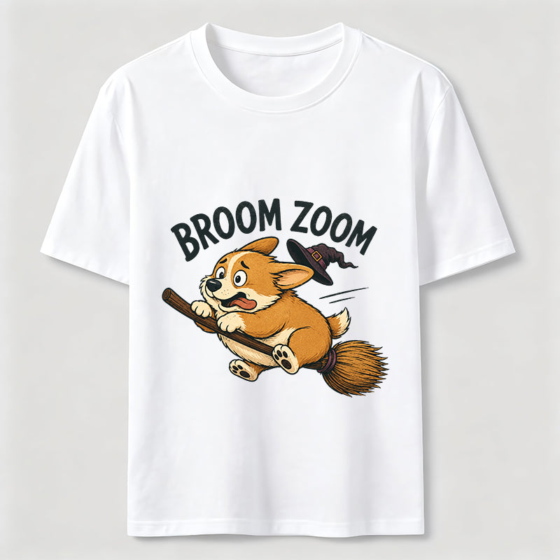 Broom Zoom Corgi Classic T-Shirt