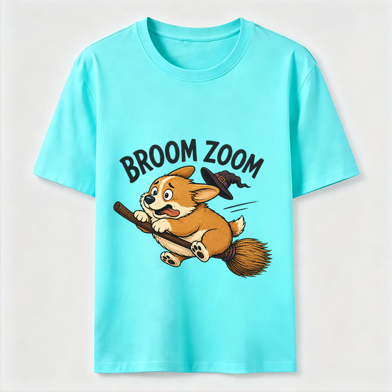 Broom Zoom Corgi Classic T-Shirt