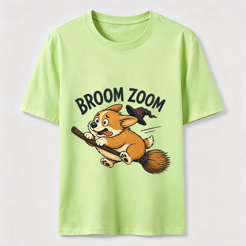 Broom Zoom Corgi Classic T-Shirt