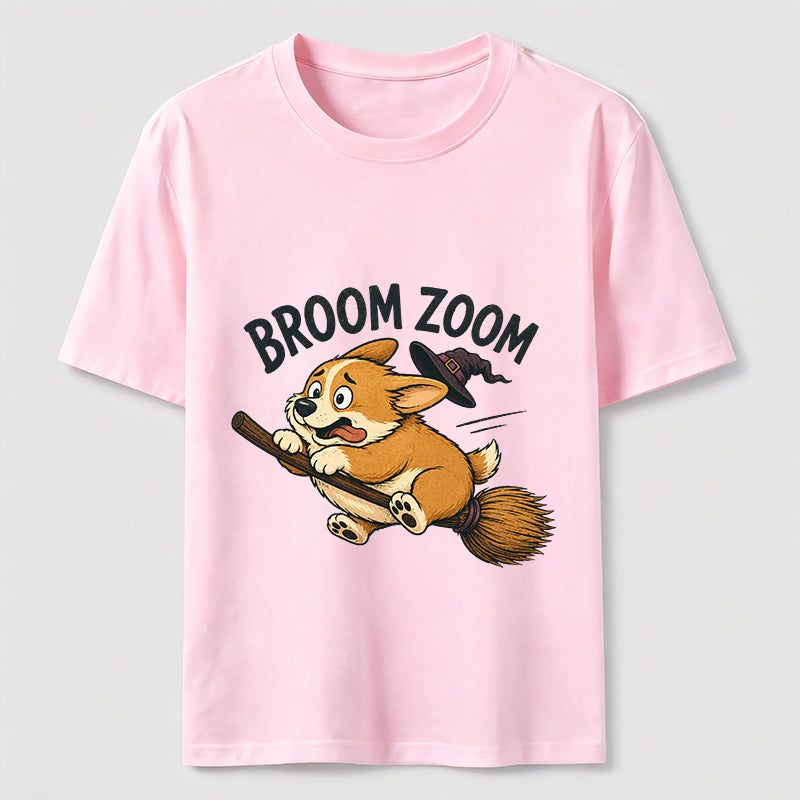 Broom Zoom Corgi Classic T-Shirt