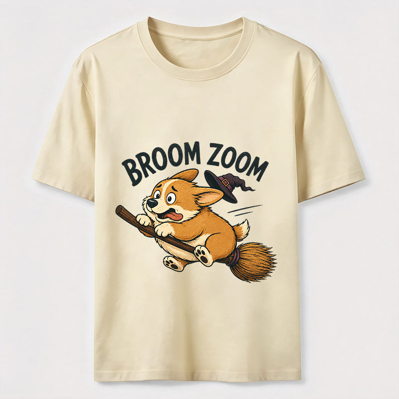Broom Zoom Corgi Classic T-Shirt