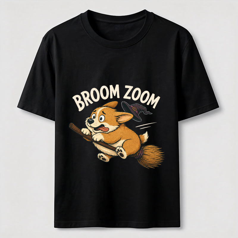 Broom Zoom Corgi Classic T-Shirt