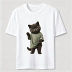 Dressed-Up Blue Cat Classic T-Shirt