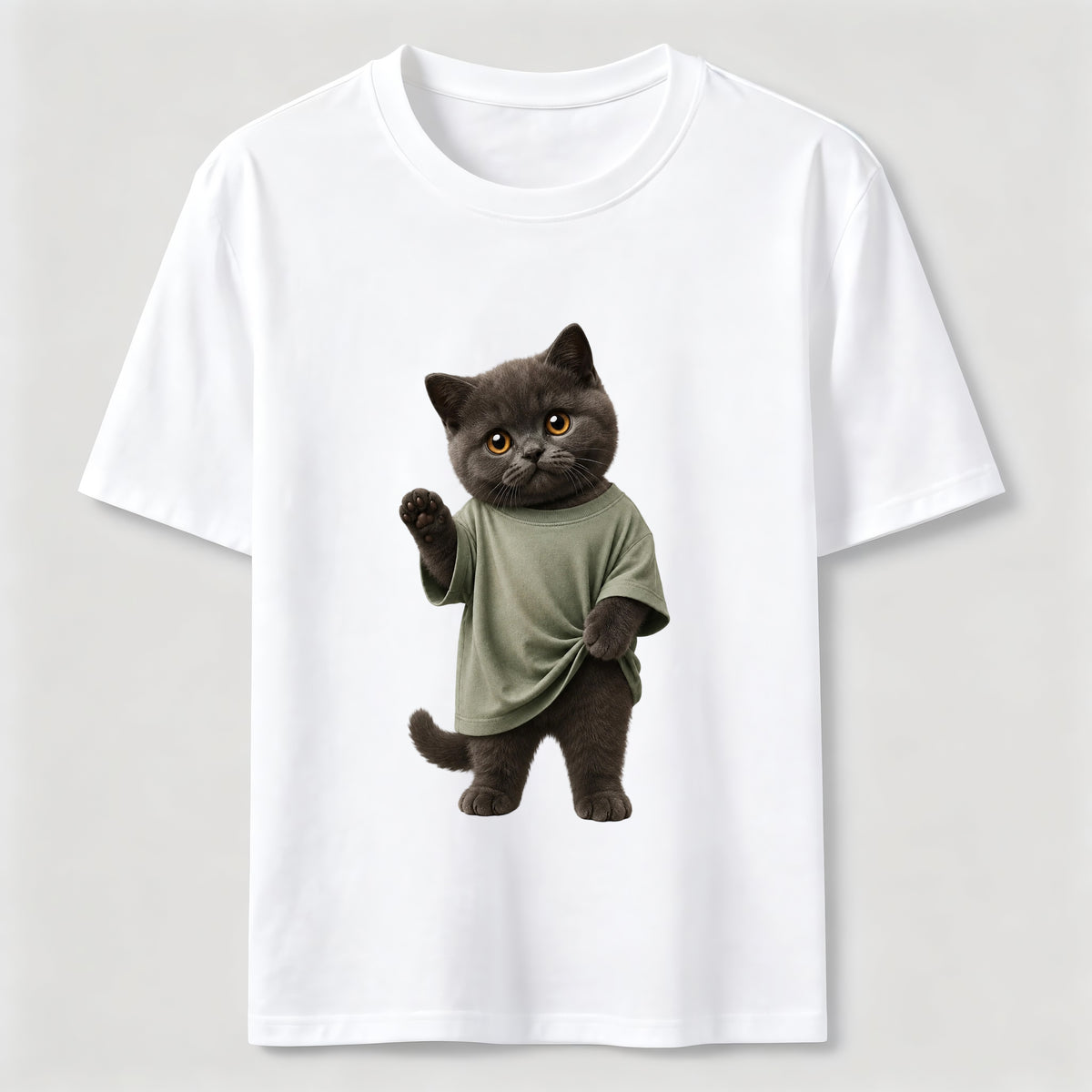 Dressed-Up Blue Cat Classic T-Shirt