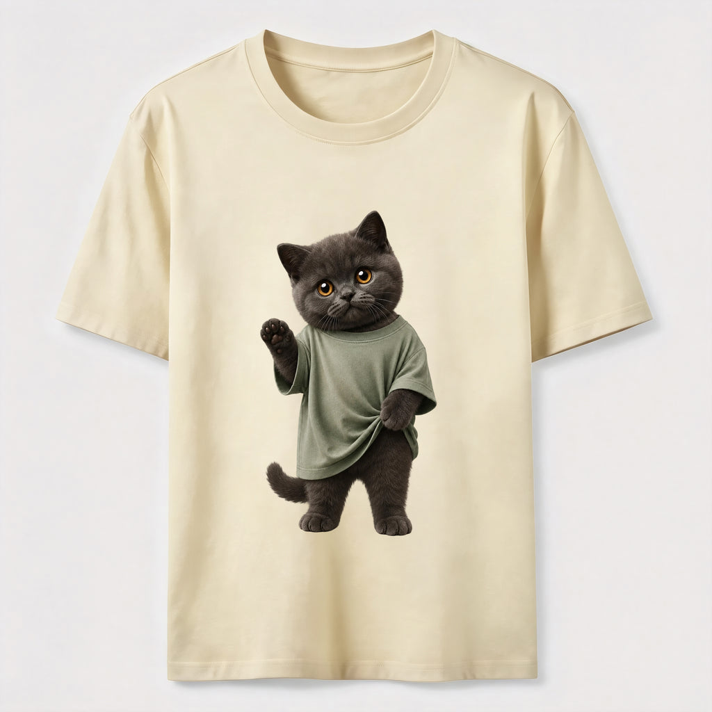 Dressed-Up Blue Cat Classic T-Shirt