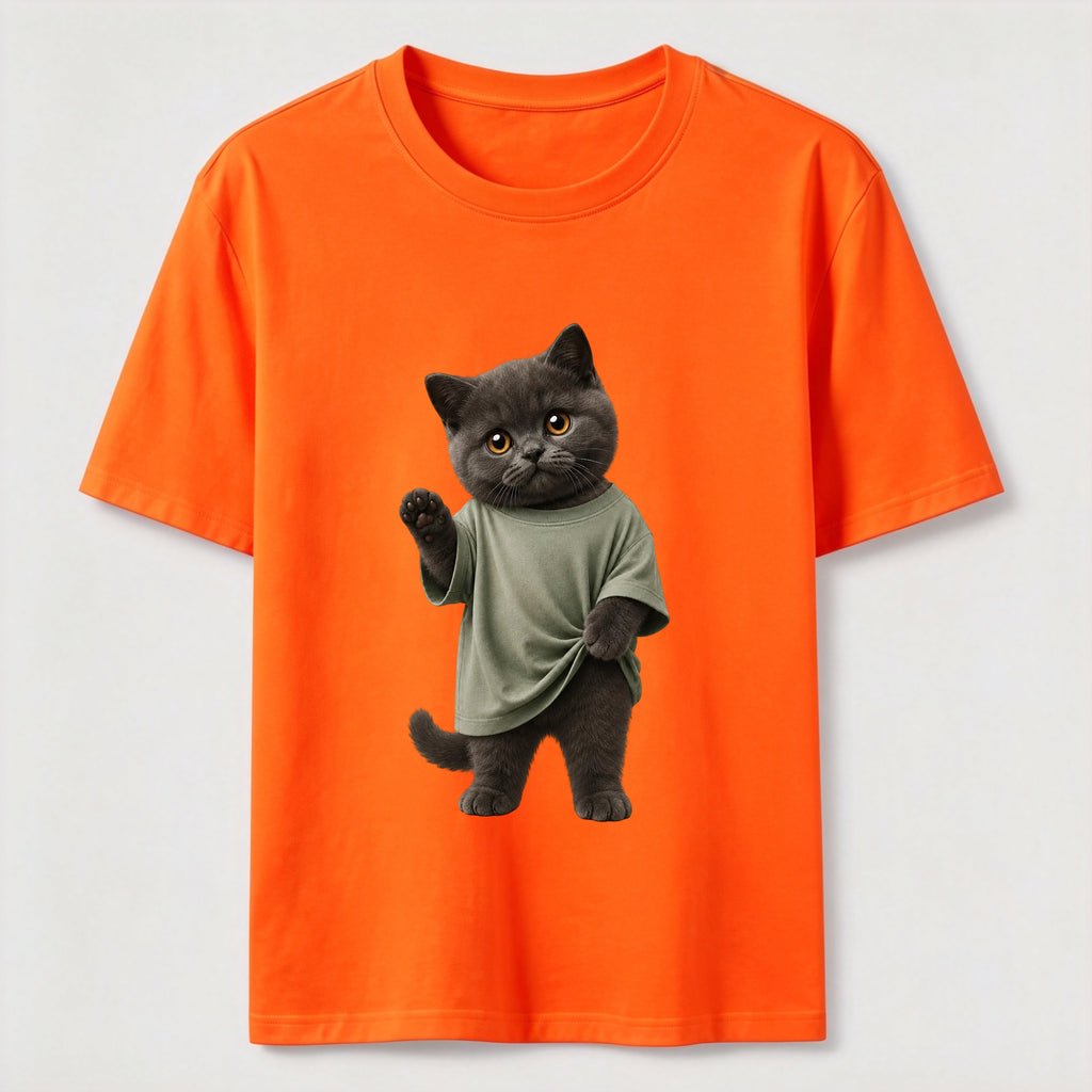 Dressed-Up Blue Cat Classic T-Shirt