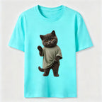 Dressed-Up Blue Cat Classic T-Shirt