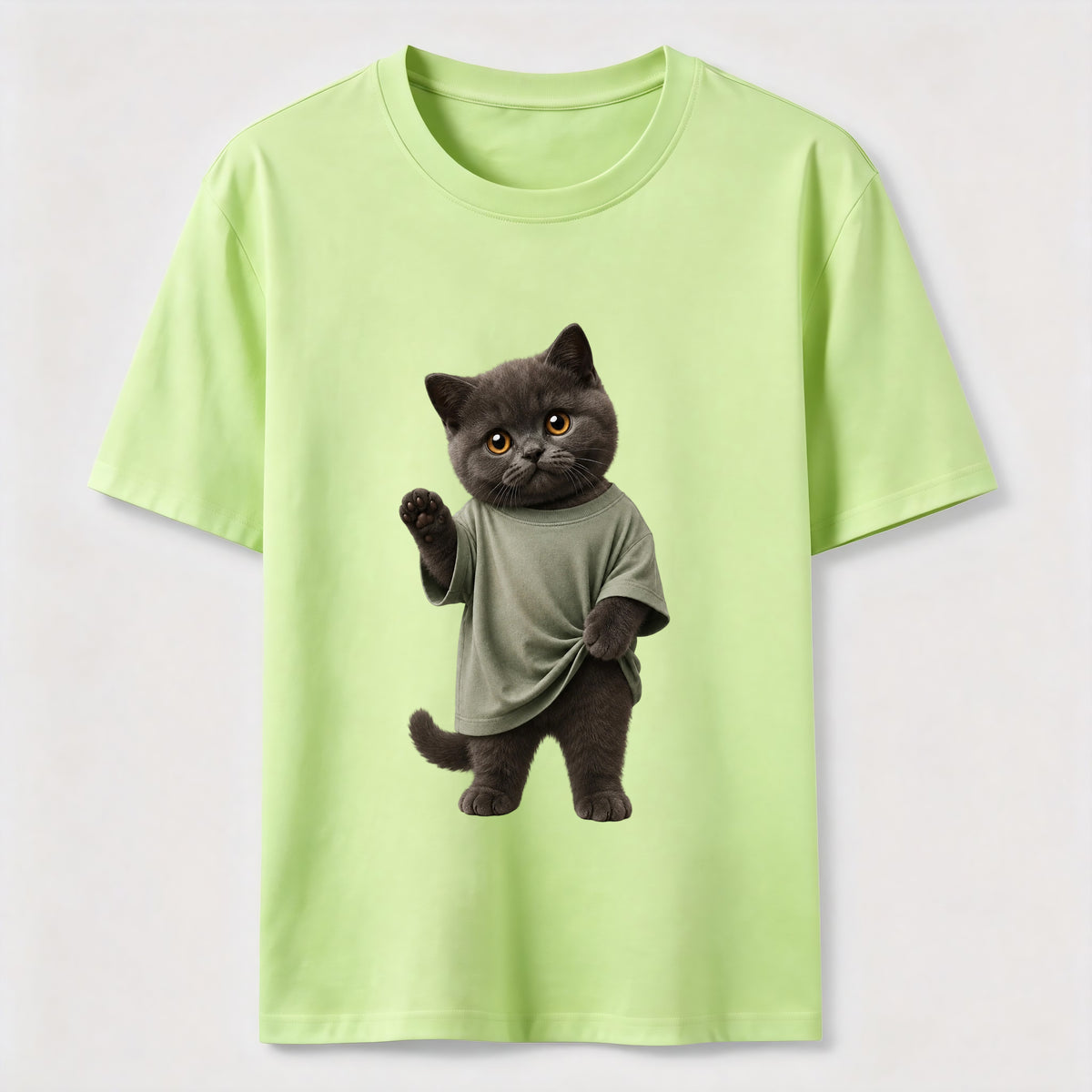 Dressed-Up Blue Cat Classic T-Shirt