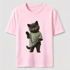 Dressed-Up Blue Cat Classic T-Shirt