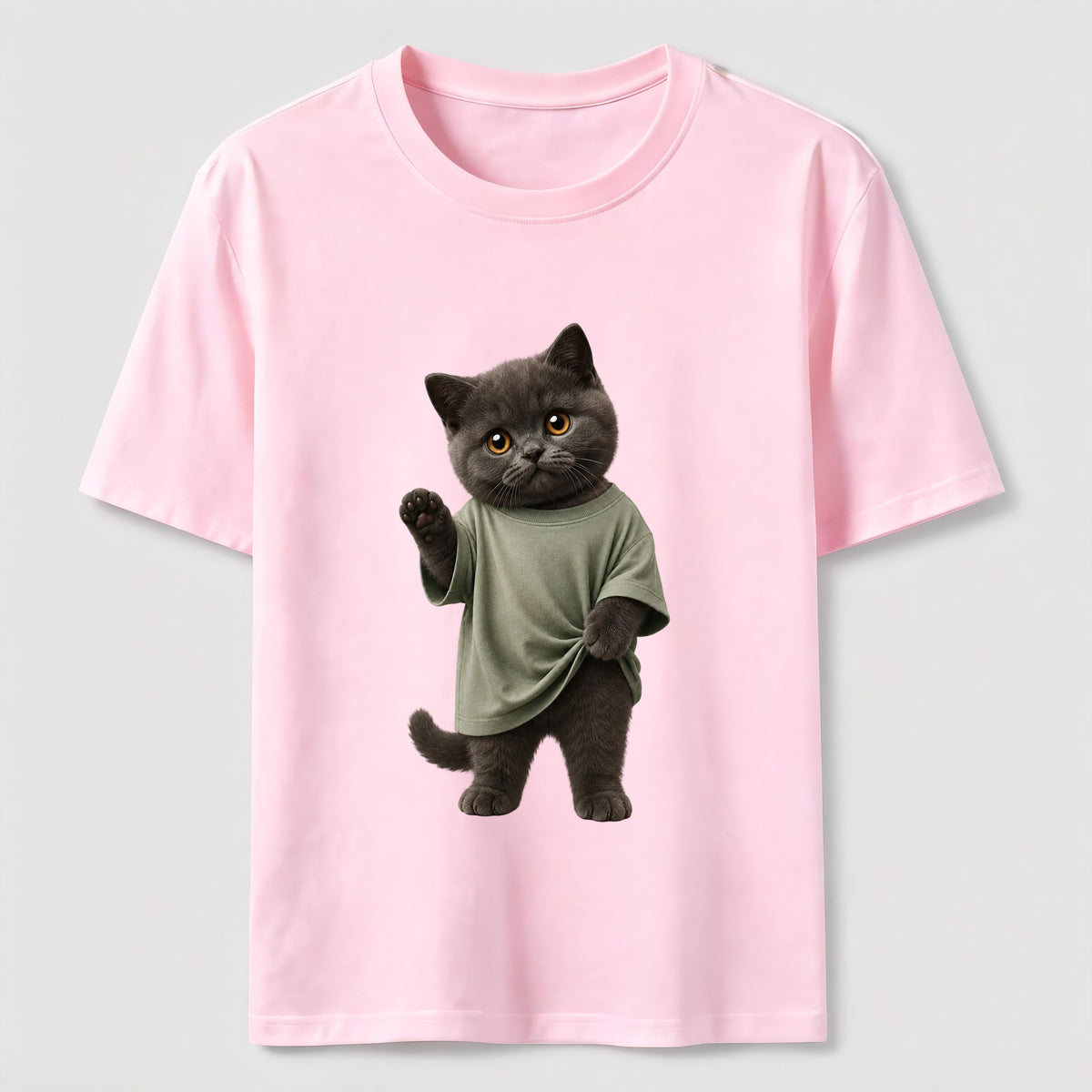 Dressed-Up Blue Cat Classic T-Shirt