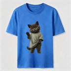Dressed-Up Blue Cat Classic T-Shirt