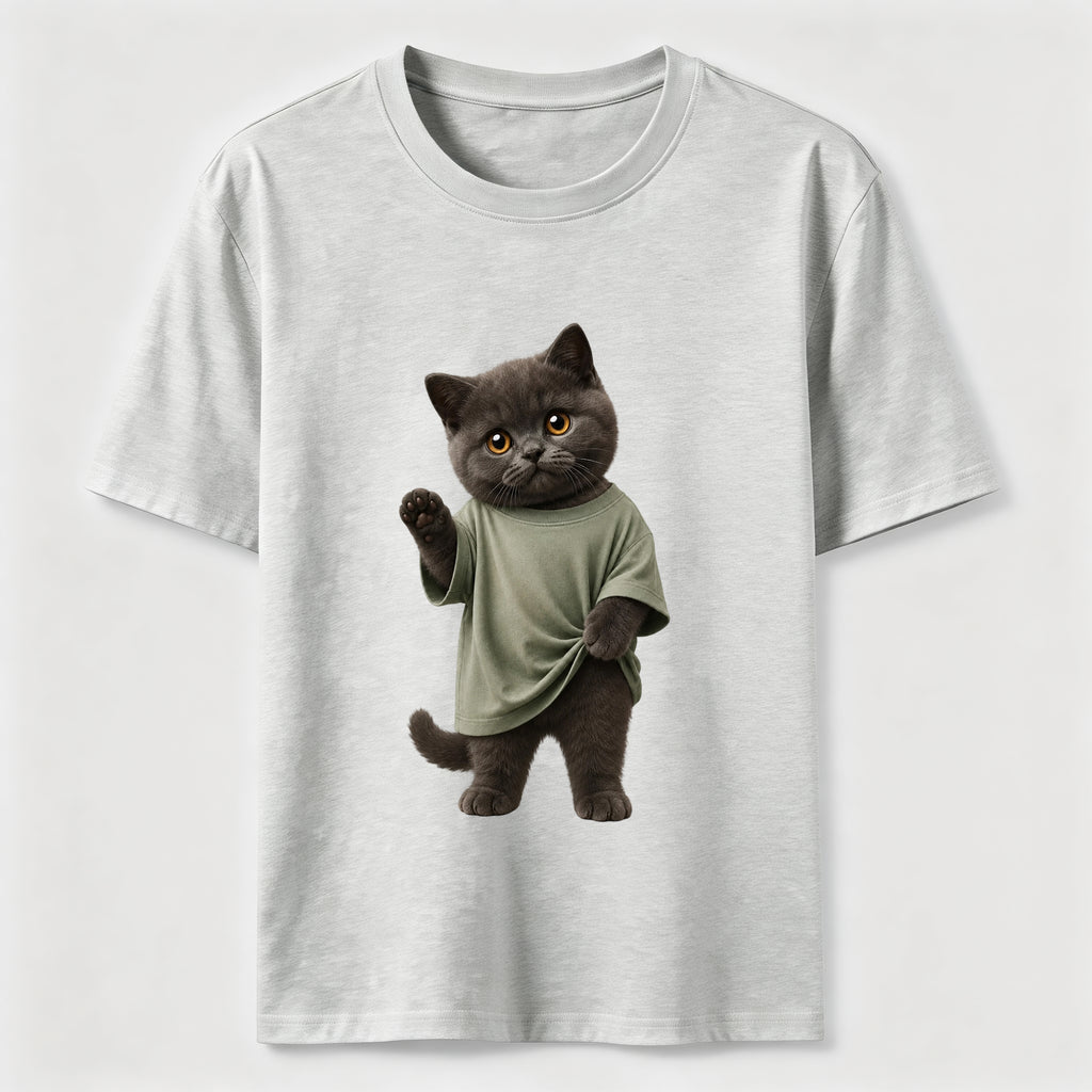Dressed-Up Blue Cat Classic T-Shirt